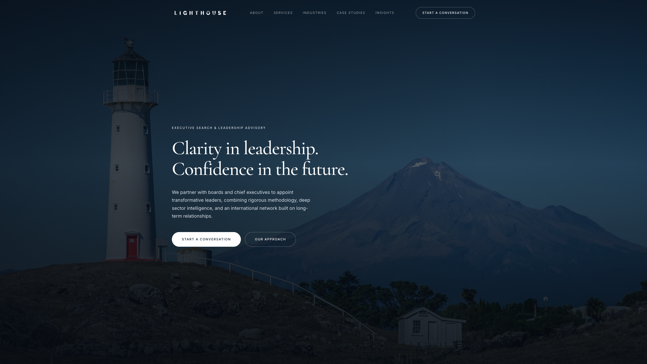 Lighthouse Advisory website