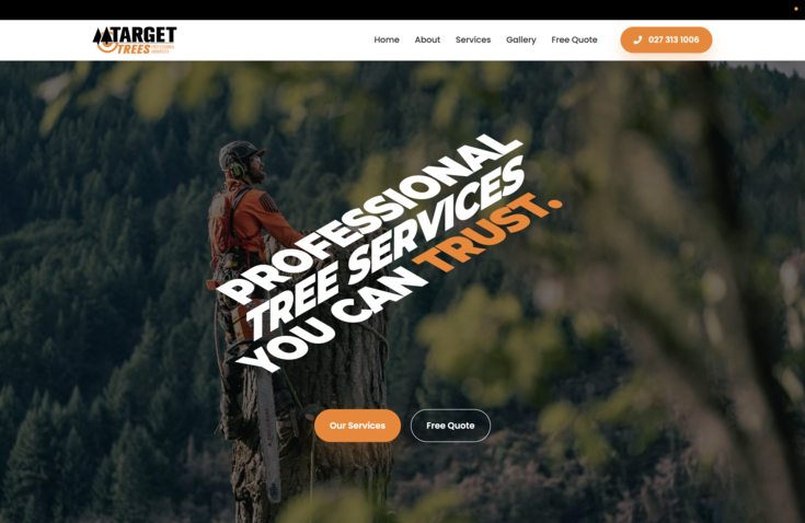 Target Trees website preview